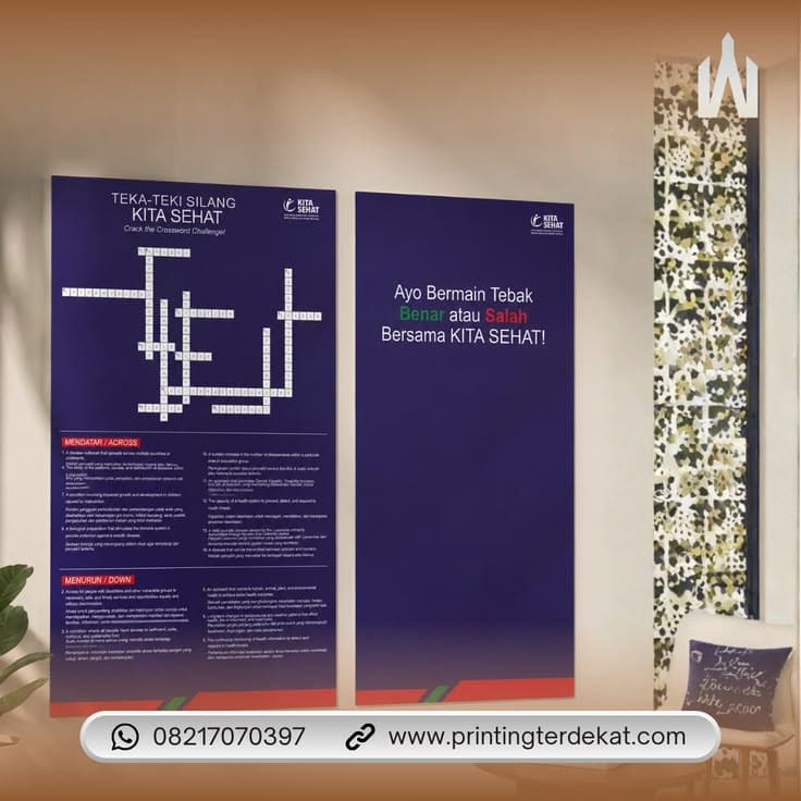 Foamboard custom hasil digital printing My Print Express.