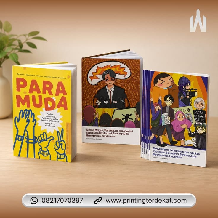Buku softcover custom berkualitas hasil digital printing My Print Express.