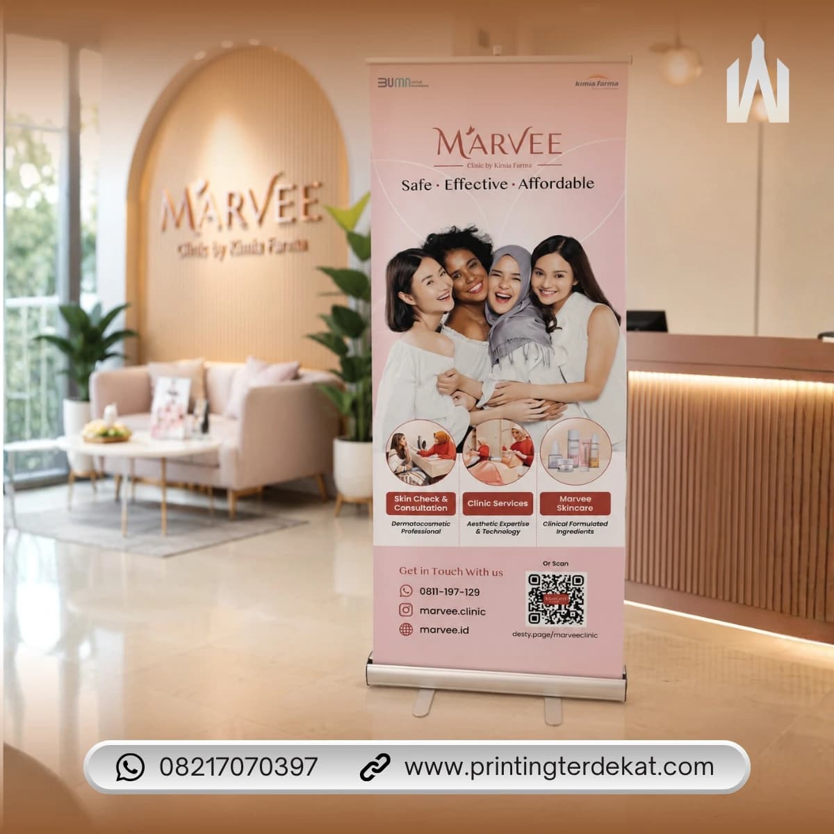 Roll Banner custom berkualitas untuk promosi bisnis dari My Print Express