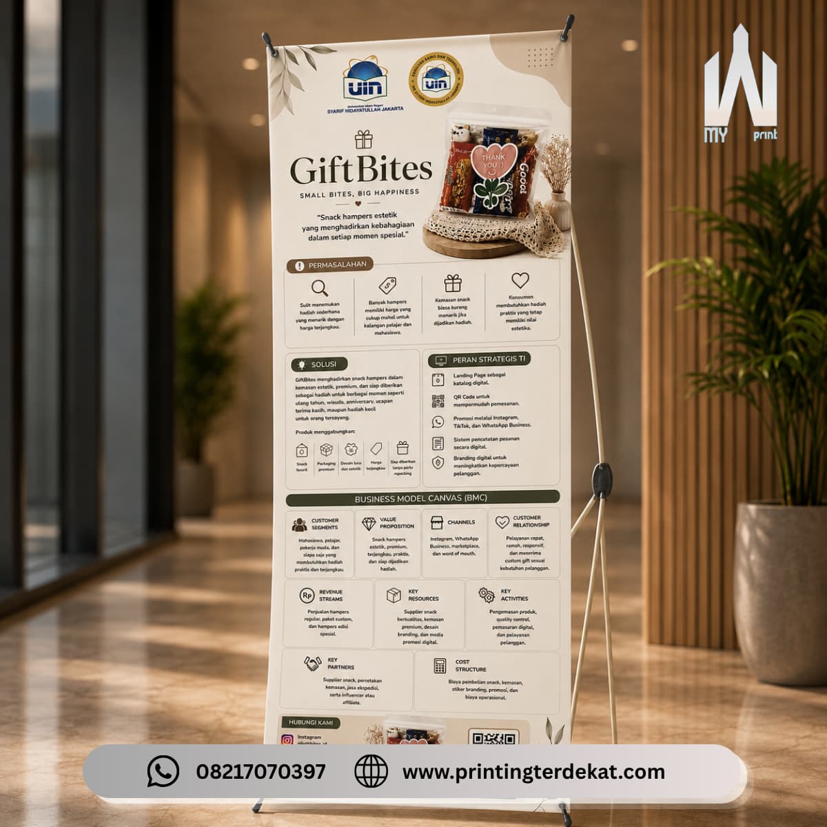 Cetak X Banner custom berkualitas di My Print.