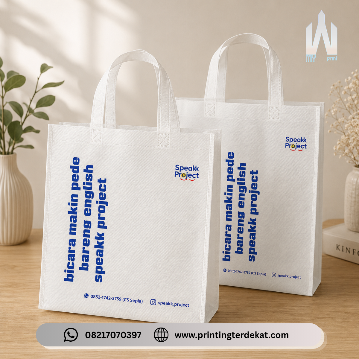 My Print Jasa cetak tas spunbond berkualitas.