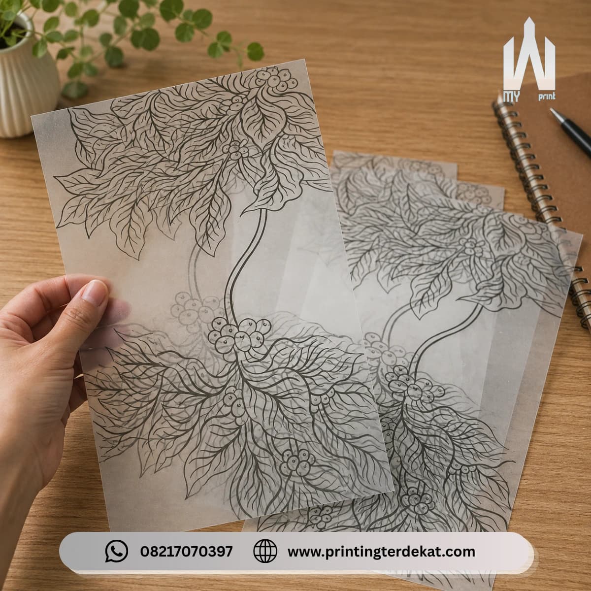 Cetak kalkir transparan hasil cetak My Print Express